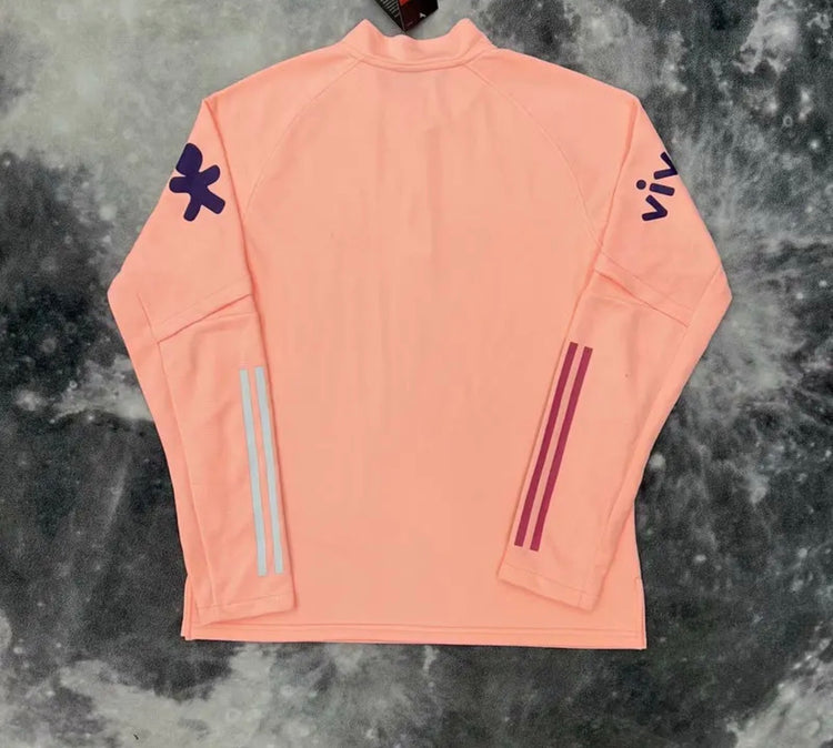Pull Zippé rose Brésil